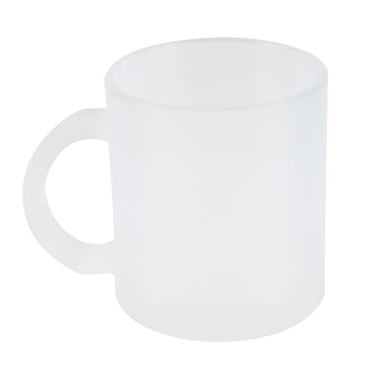 11oz. Frosted Glass Sublimation Mug by Make Market&#xAE;